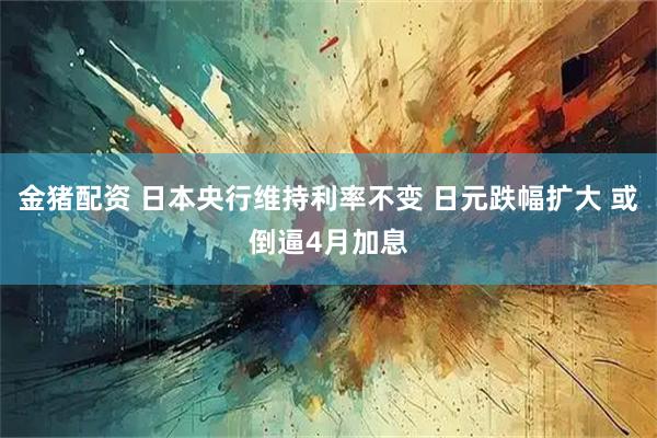 金猪配资 日本央行维持利率不变 日元跌幅扩大 或倒逼4月加息